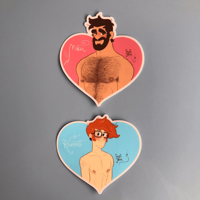 Stickers 💖💙 ×2
